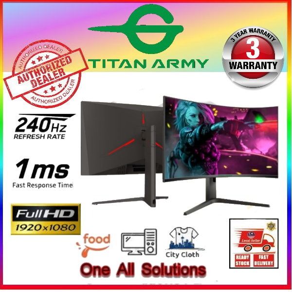 TITAN ARMY N27SH2 27 INCH VA Curved 240Hz 1ms AdaptiveSync Gaming ...