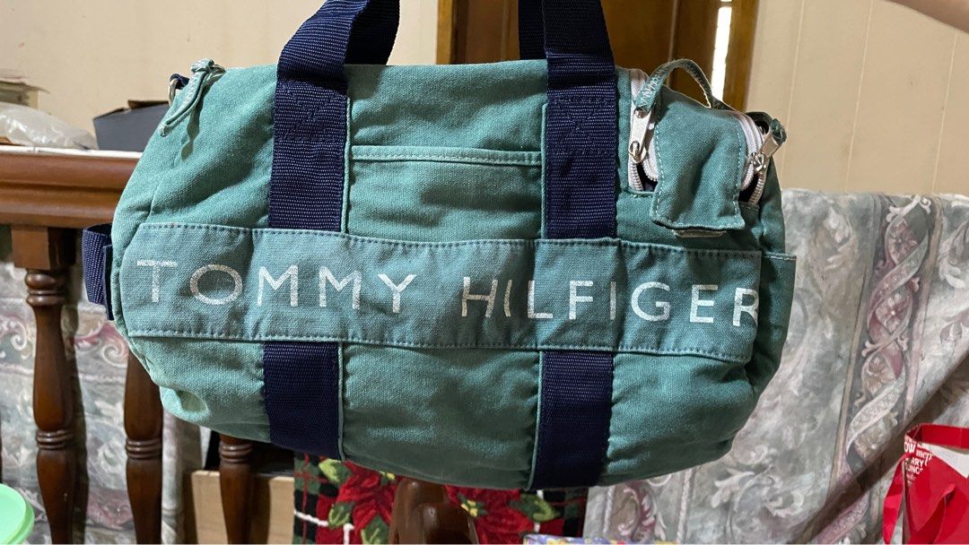 Tommy Hilfiger men s mini duffle bag custom green color