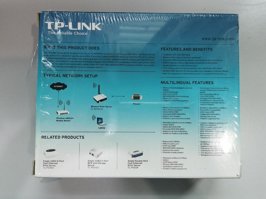 Tplink TLWPS510U Wireless Print Server, Computers & Tech, Parts