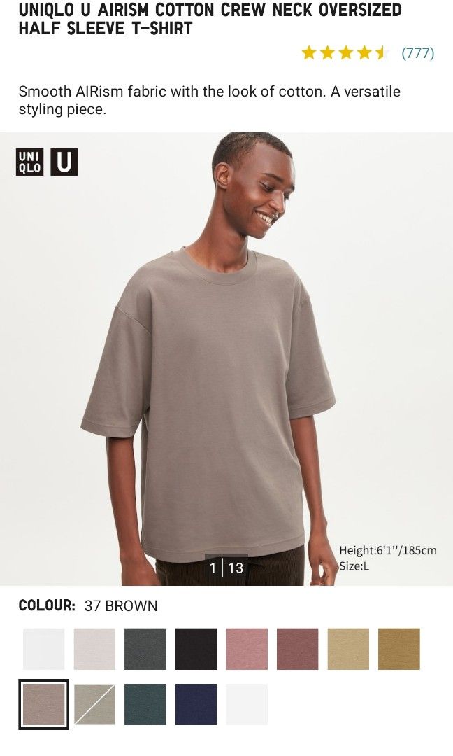 Uniqlo Airism Oversized T-shirt (Brand New with Tag On), Men's Fashion,  Tops & Sets, Tshirts & Polo Shirts on Carousell