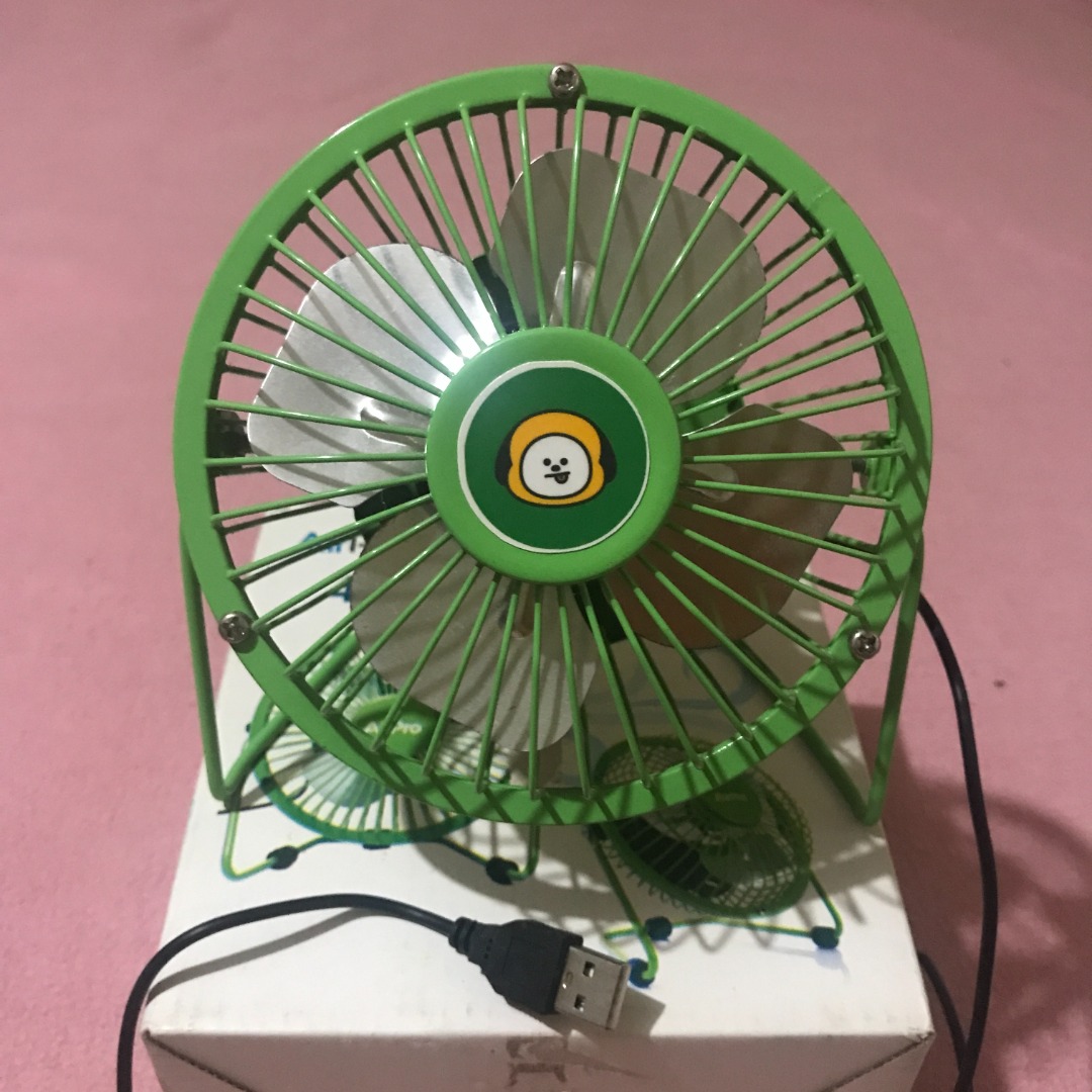 USB Desk Fan 4 inch Chimmy Green, Furniture & Home Living, Lighting & Fans, Fans on Carousell
