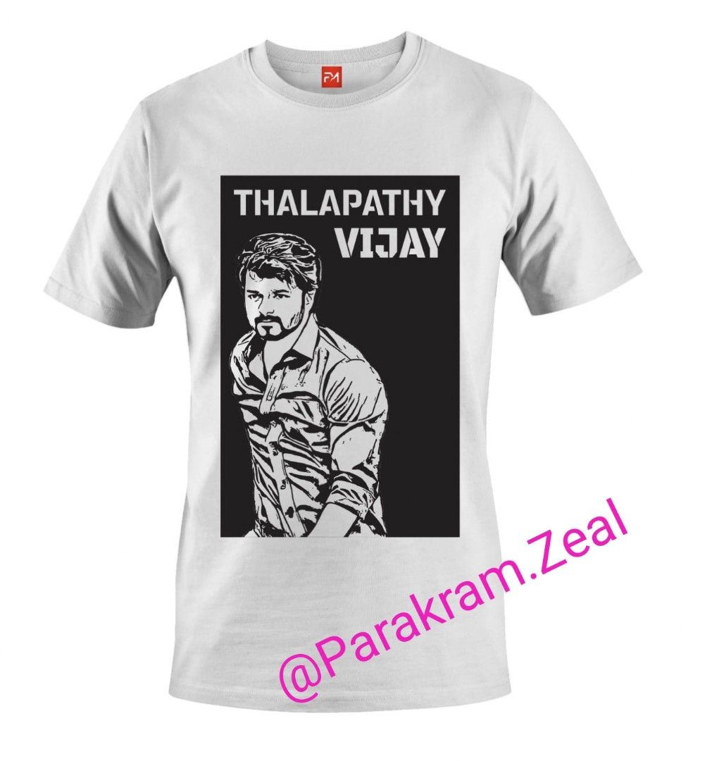 Varisu Thalapathy Vijay & Thunivu Thala Ajith Fan Tshirt, Men's Fashion 