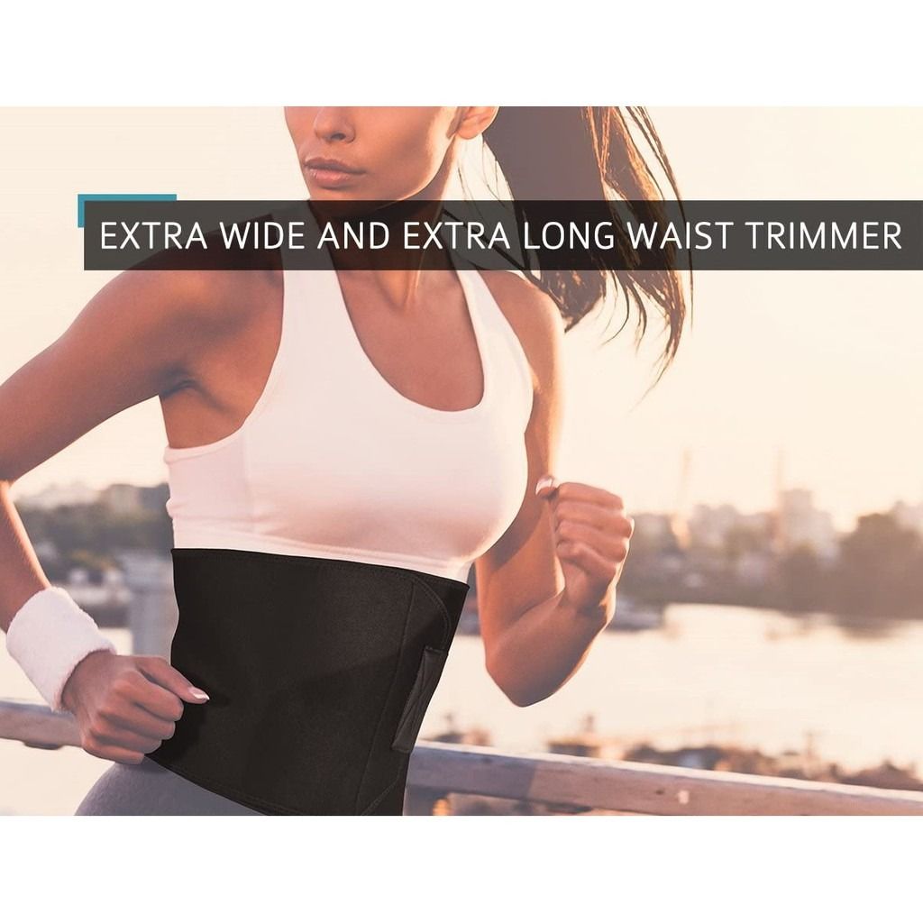 Buy Waist Trimmer Fat Burner Belly Tummy Waist Sweat Belt/Adjustable Sweat  Belt Waist Trimmer for Men & Women Slimming Belt at