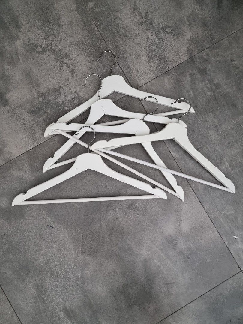 White wooden hangers from IKEA, Furniture & Home Living, Home