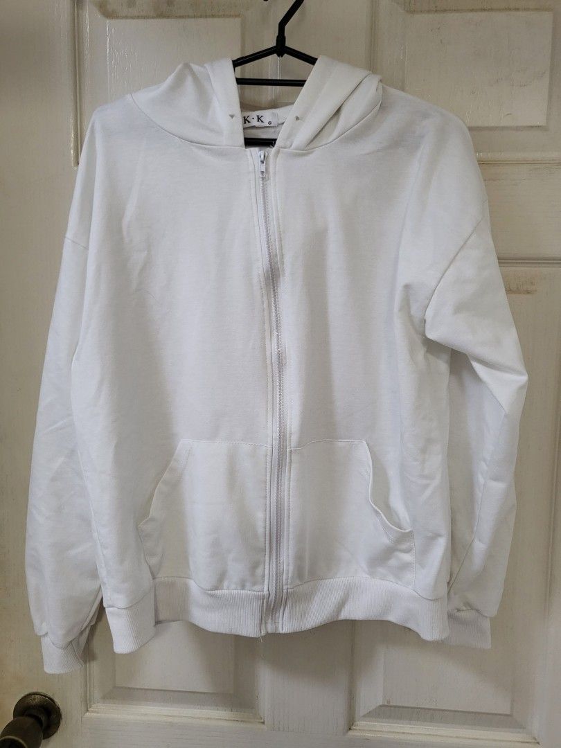White jacket zip up hotsell