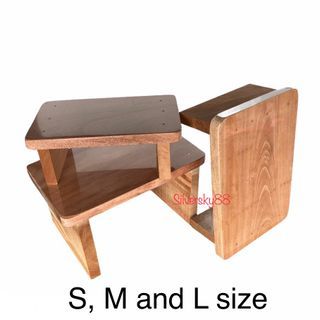 Wooden Low stool leg rest wood support kids chair