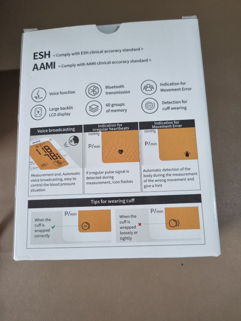 Yuwell Blood Pressure Monitor, Health & Nutrition, Health Monitors