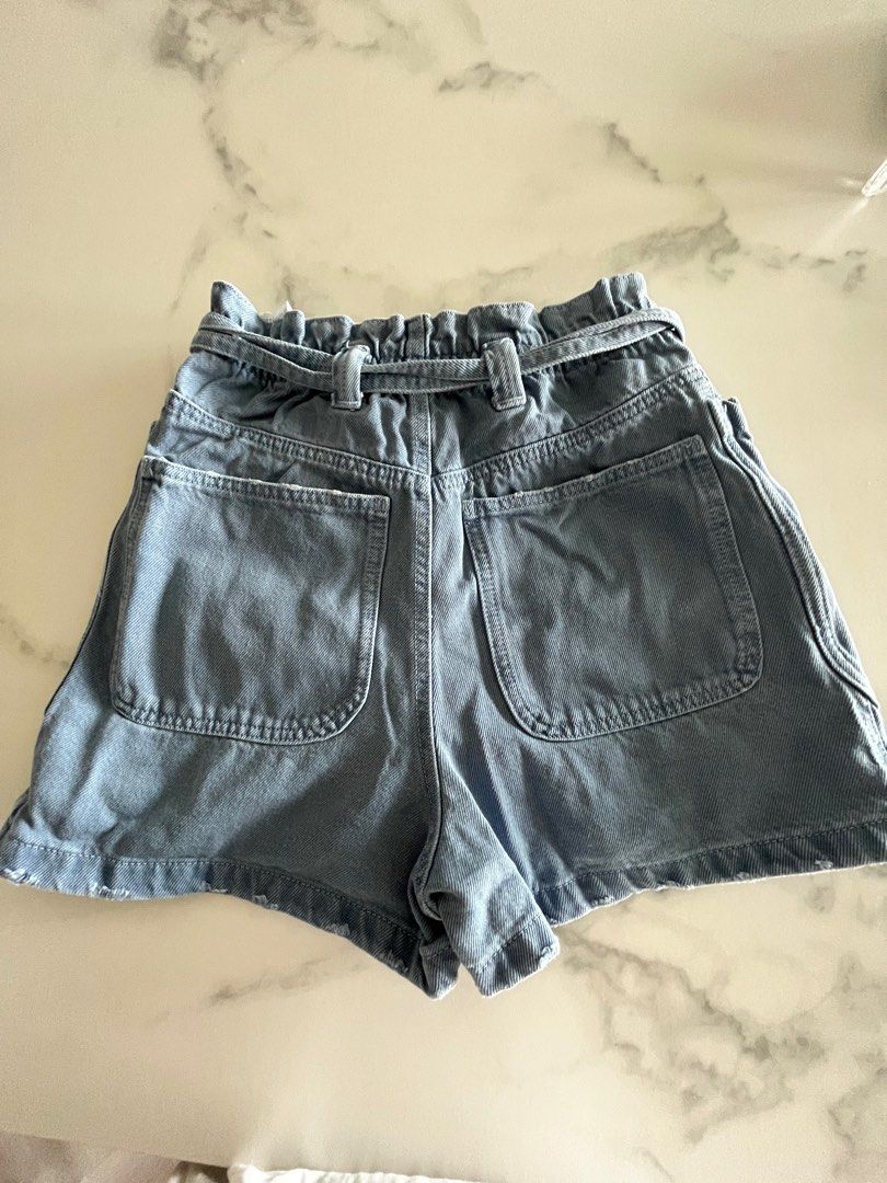 Bermuda denim paper bag zara clearance
