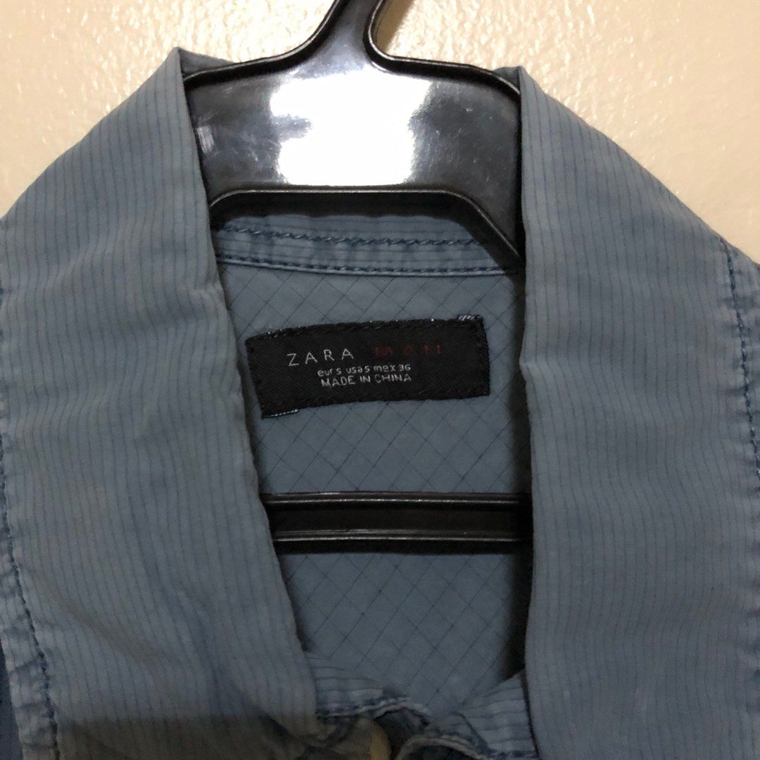 ZARA Denim Short sleeves polo (Category: Tshirts & Polo Shirts ) located in Manila. Submitted by _bizzd_ (Listing ID 1198985148, Image 2). Description: OrIginal ZARA Preloved Like new condition, no flaw Retails for 1495 Selling only for 280 Pls see photo for measurements RFS : Outgrown size Item will come be delivered from San Juan City Price + SF SF c/o buyer.