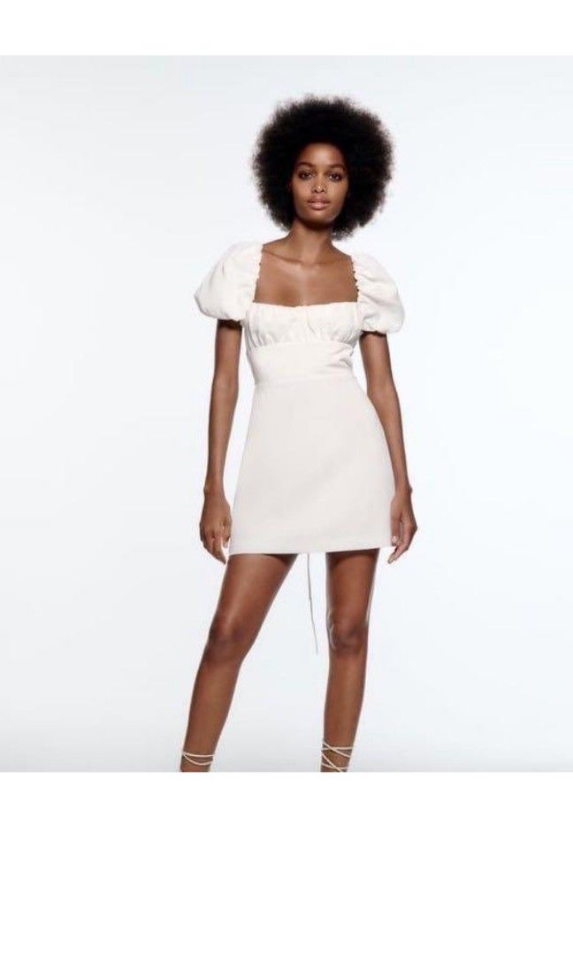 Puff sleeve dress zara top