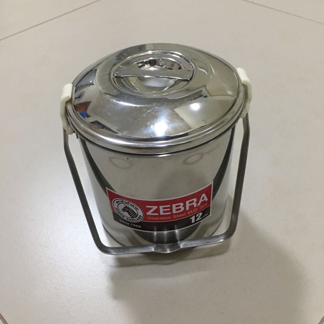 Zebra Stainless Steel Food Carrier, Furniture & Home Living