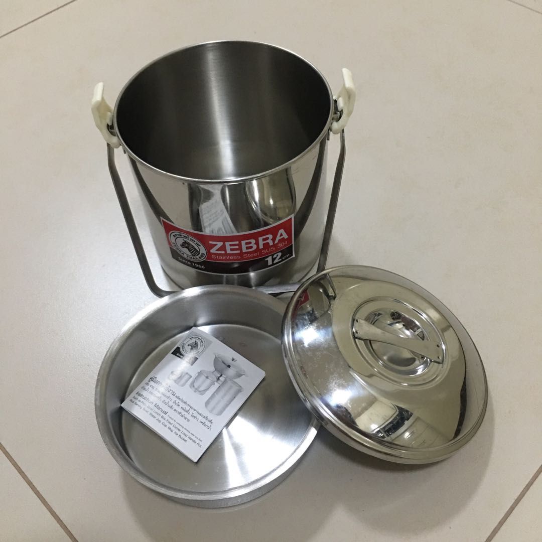Zebra Stainless Steel Food Carrier, Furniture & Home Living