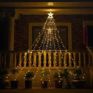 3M Waterfall Tree Lights Christmas Party Holiday Decorations Star String Lights LED