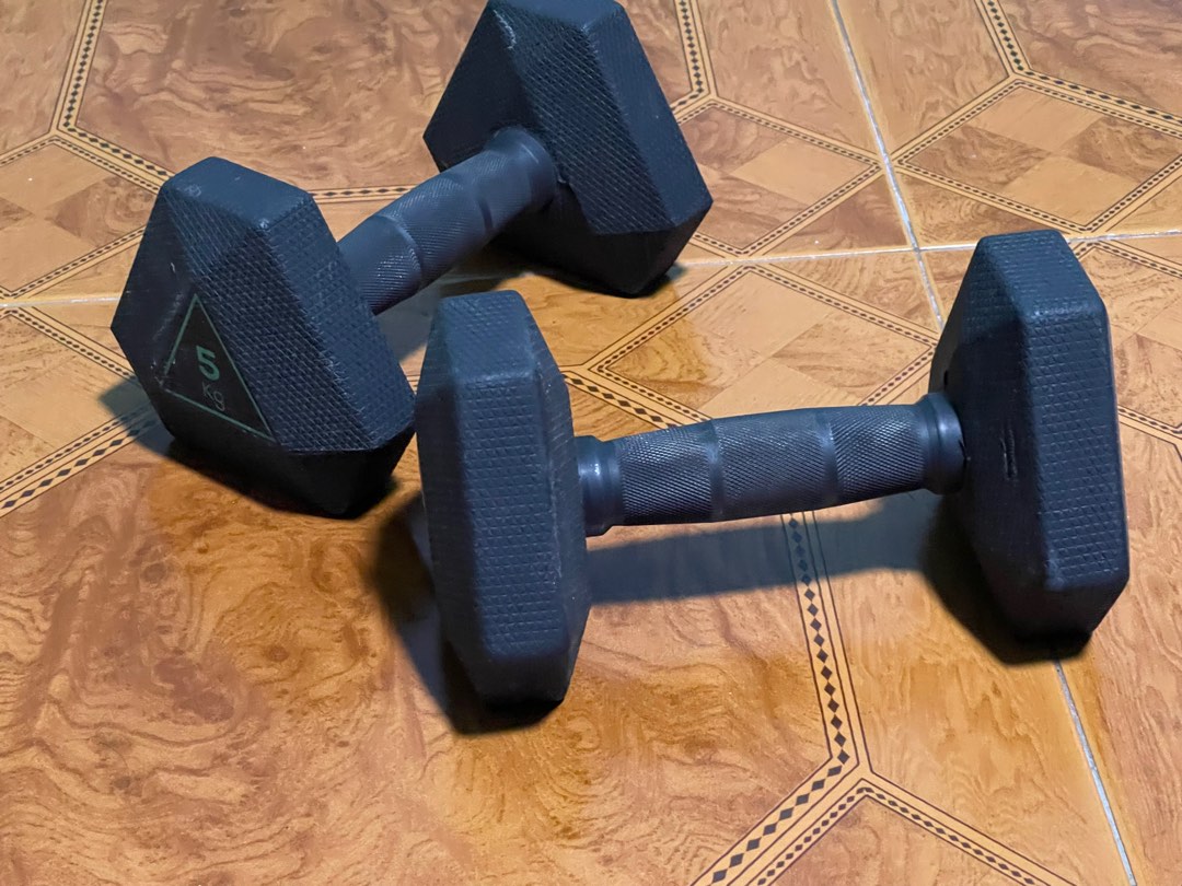 5kg dumbbells, Sports Equipment, Exercise & Fitness, Weights ...