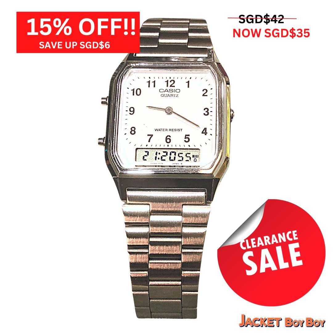 ‼️🏷 *CLEARANCE SALE* 🏷‼️ 15 OFF! Casio Vintage Retro Silver Plated
