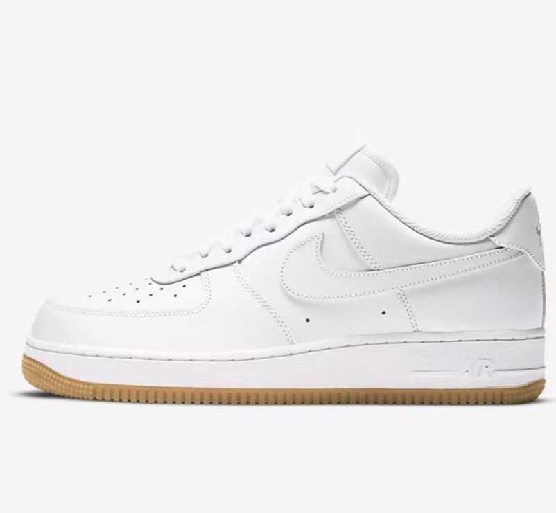 White gum sole online air force ones