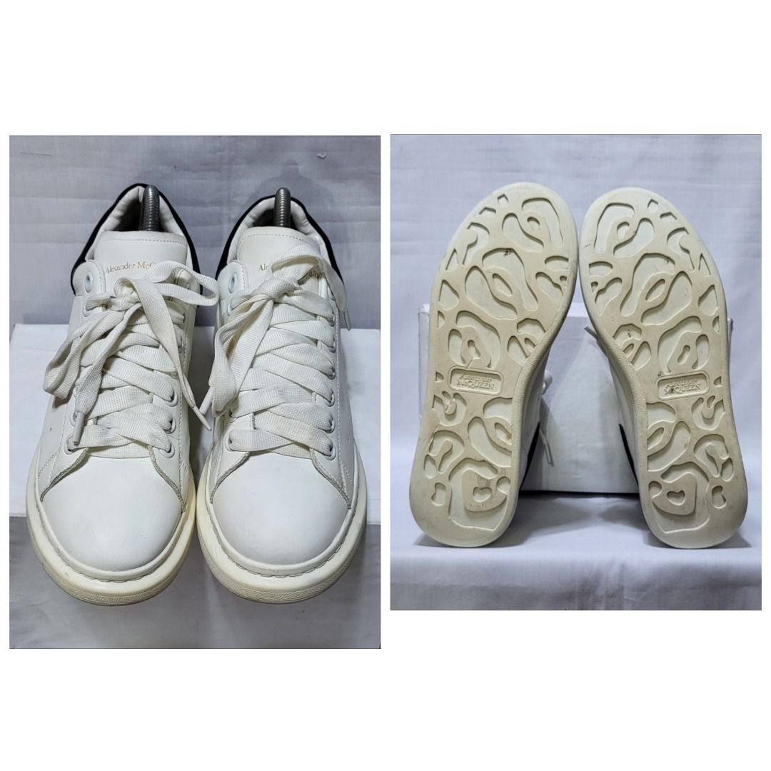 ALEXANDER MCQUEEN Oversized Sneakers Size 40 (Category: Sneakers) located in Baguio. Submitted by pwz-eshop (Listing ID 1199184944, Image 3). Description: • Up for Grabs!! • Flaws: Sole drags. Rubs and surface scratches on leather. Interior shows signs of use. (please see photos) • BRAND: ALEXANDER MCQUEEN. • DIMENSIONS: Length 10.25" or 26cm (measured from insoles) x Width 4" (measured from outsoles). Heels -". • SERIAL NUMBER: 553770 40 D. • CO