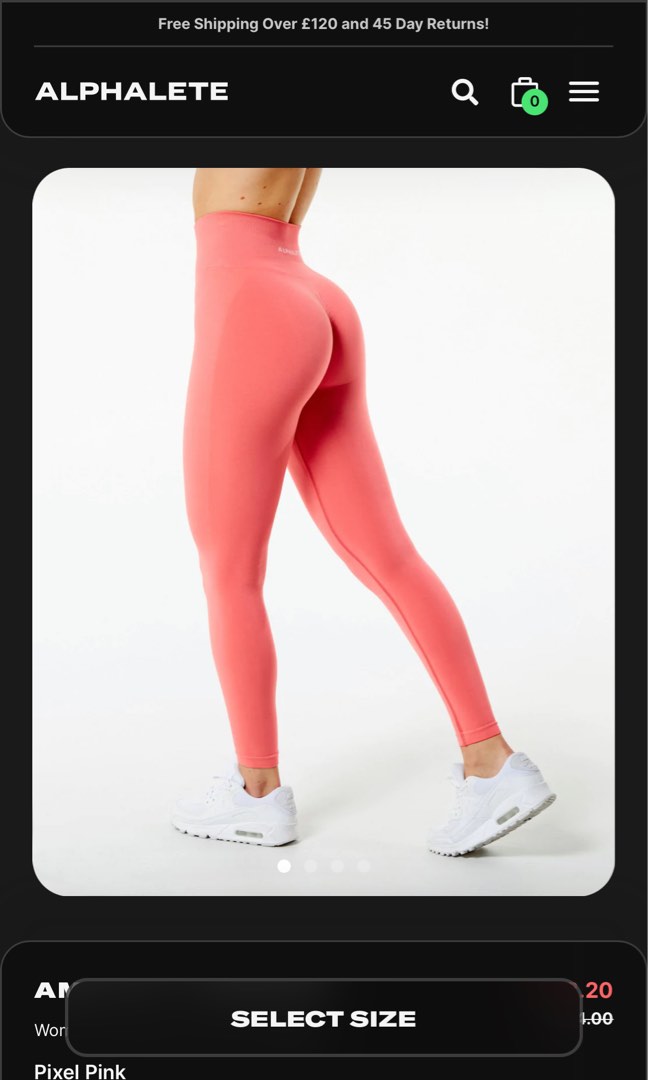 Alphalete Amplify Leggings Pixel Pink, Women's Fashion, Activewear