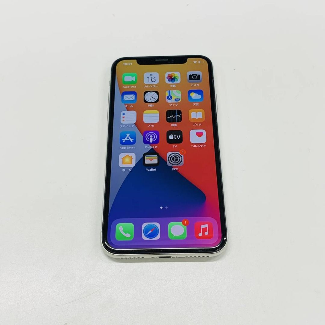 Apple/iPhone X/256GB/SIM Free/Silver/White ROM, 手提電話, 手機