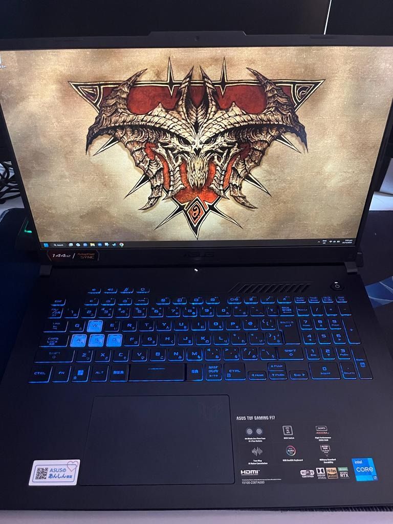 Gaming Laptop] ASUS TUF Gaming F17 17.3 FX707ZR-I7R3070, 電腦