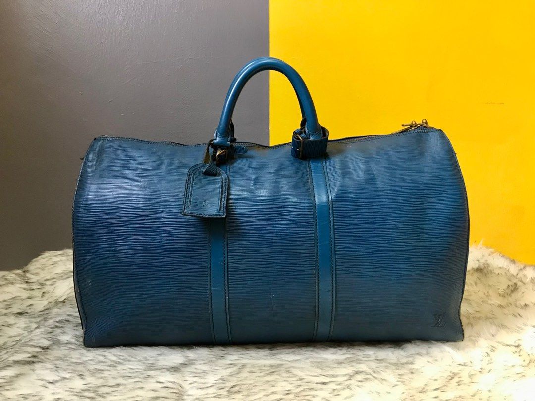 Louis Vuitton Keepall 50 Epi Leather Boston Satchel Bag