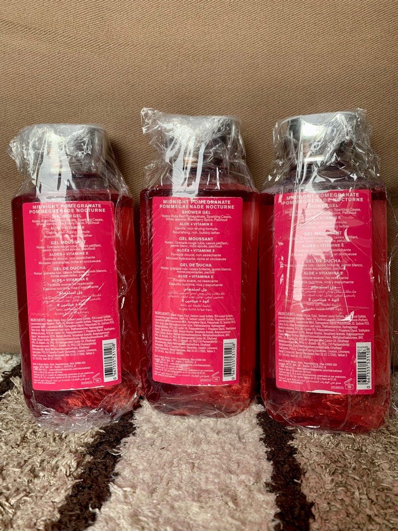 BBW Midnight Pomegranate Shower Gel❤️🌷 (Category: Bath) located in Pasig City. Submitted by Happy__Peach (Listing ID 1199072040, Image 2). Description: Midnight Pomegranate Shower Gel❤️🌷 🌷Authentic Bath & Body Works 🌷Aloe + Vit E 🌷Ruby Red Pomegranate, Sparkling Cassis, White Jasmine, Blackberry Spice, Patchouli 🌷Gentle, Non-drying formula 🌷295ml 📌470.00 #bathandbodyworks #smellsgood #bathessential Please like our FB page 👍🏼 https://www