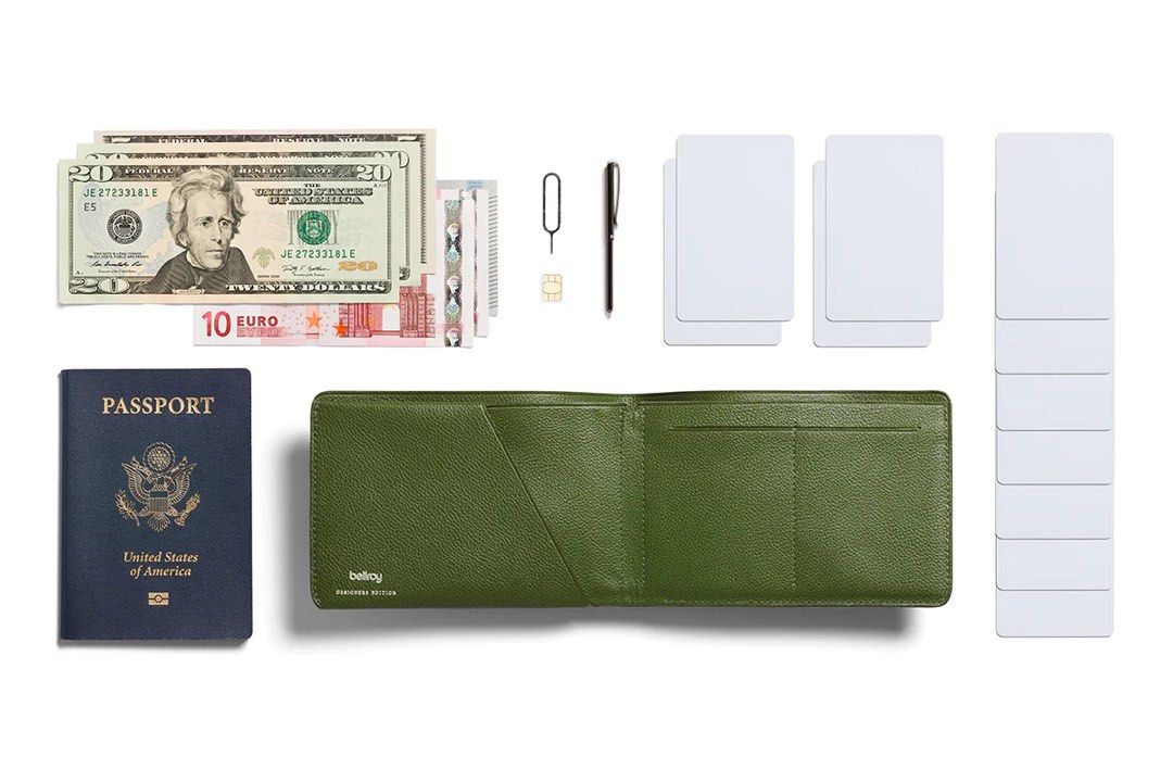 Bellroy Designer Edition Forest Green Travel Wallet, Men's Fashion