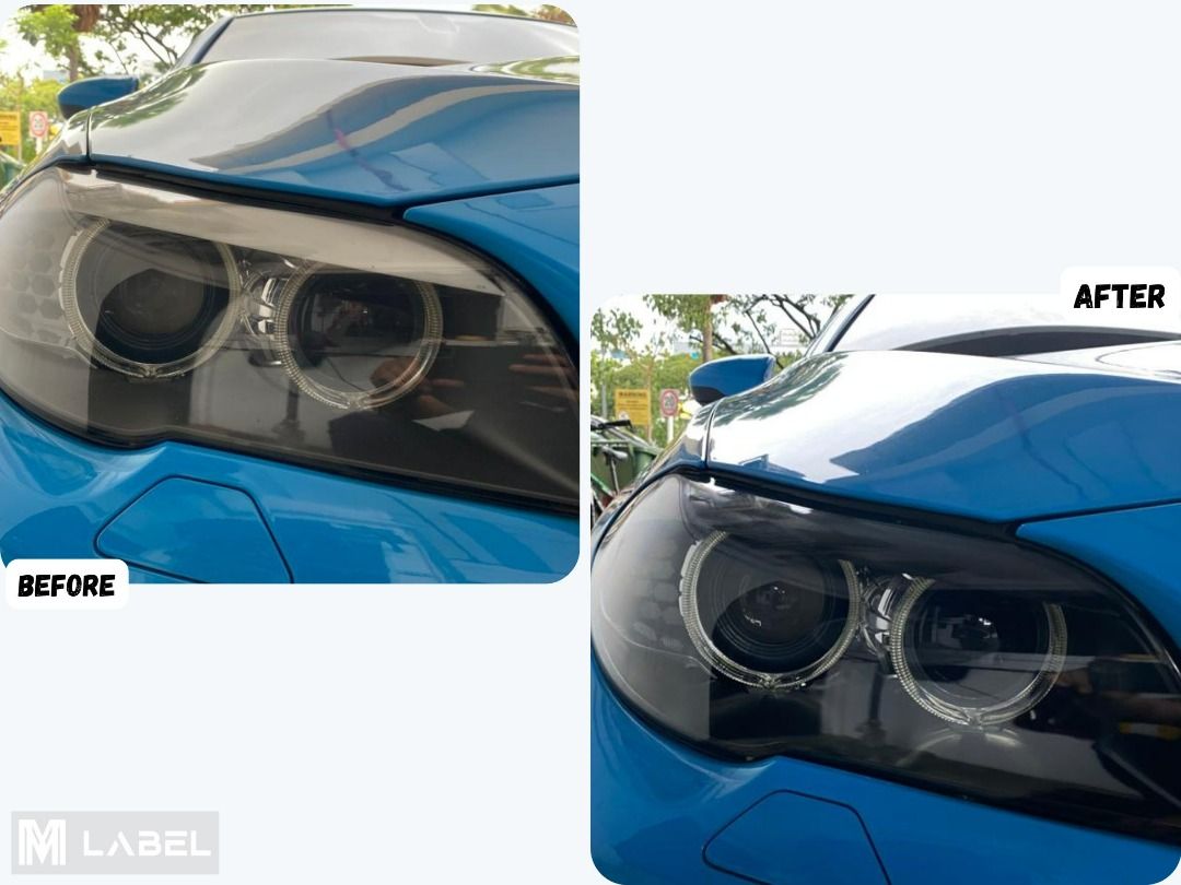 BMW F10 - Headlight Restoration + Blackout, Car Accessories, Car ...