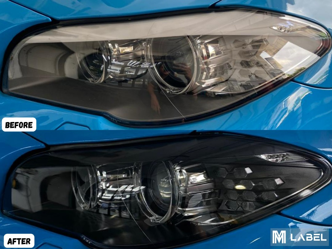 BMW F10 - Headlight Restoration + Blackout, Car Accessories, Car ...