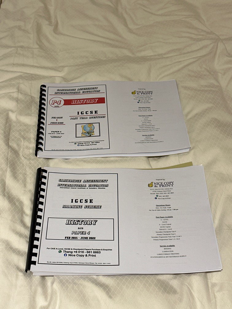 Brand new igcse cambridge history past year papers with mark scheme