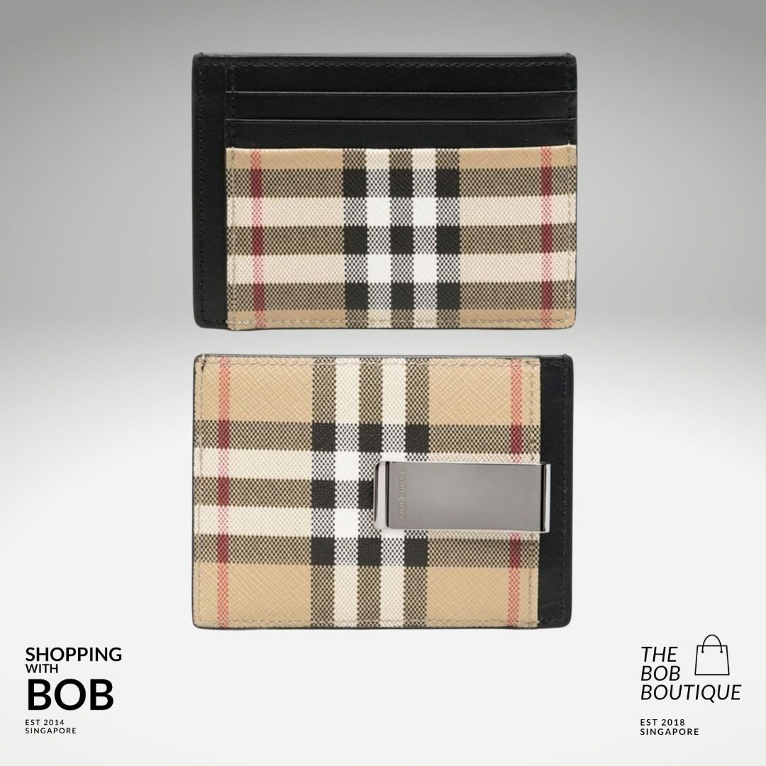 Burberry Men's Vintage Check Money Clip Wallet