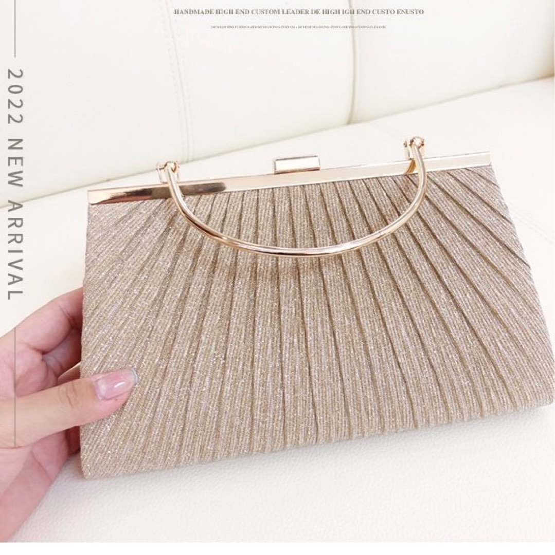 Champagne gold sales clutch purse