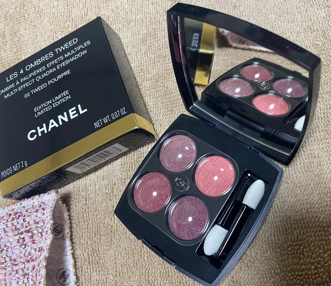 Chanel Eyeshadow Purple 02 Les 4 Ombres Tweed, 美容＆化妝品, 健康及美容- 皮膚護理, 化妝品-  Carousell