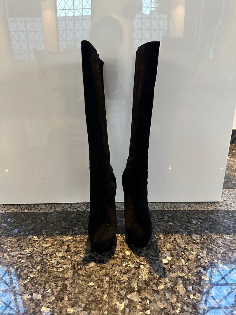 Christian louboutin hotsell black suede boots