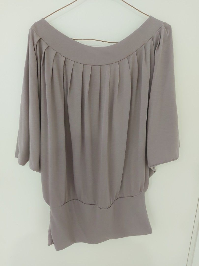 Coffee colour blouse, Women's Fashion, Tops, Blouses on Carousell