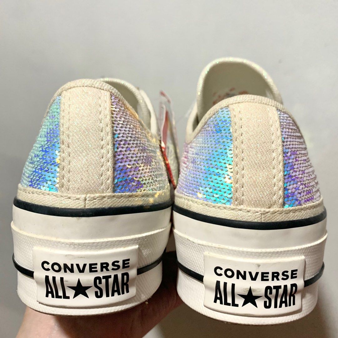 Mini Convers Converse Mini Sequins Chuck Taylor All Star, Women's Fashion, Footwear ...