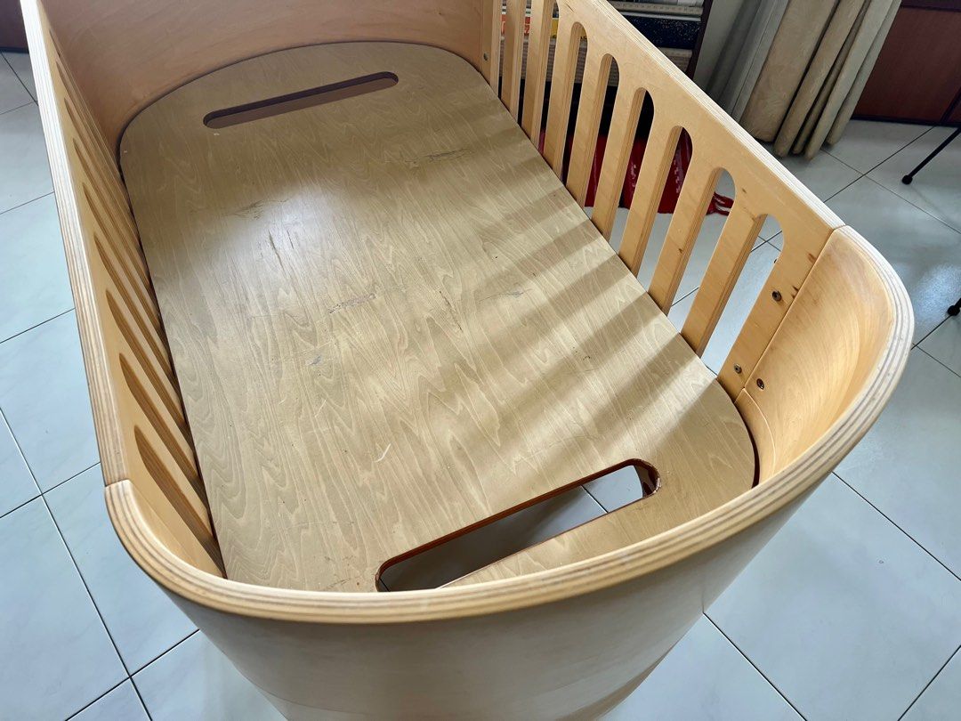 Convertible baby cot NZ pinewood, Babies & Kids, Baby Nursery & Kids