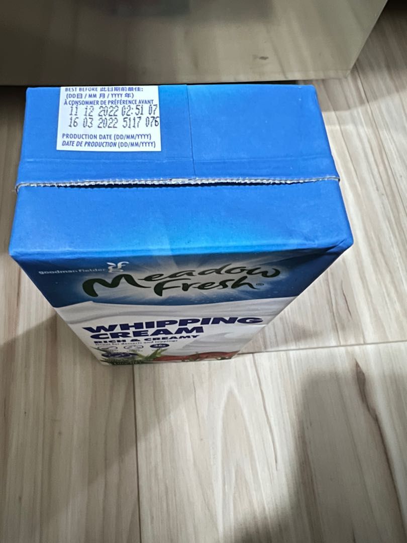 Dairy whipping cream (meadow fresh), Food & Drinks, Homemade Bakes on