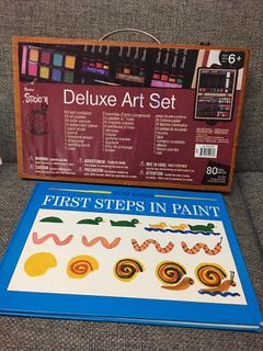 Darice 80-Piece Deluxe Art Set (Studio 71) with Paint Book Bundle