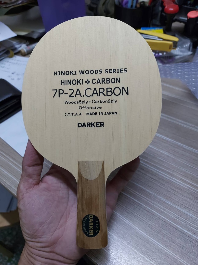 DARKER HINOKI 7P2A CARBON TABLE TENNIS BLADE, Sports Equipment