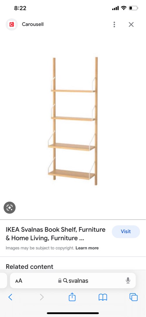 Discontinued Ikea Shelf Svalnas, Furniture & Home Living, Furniture