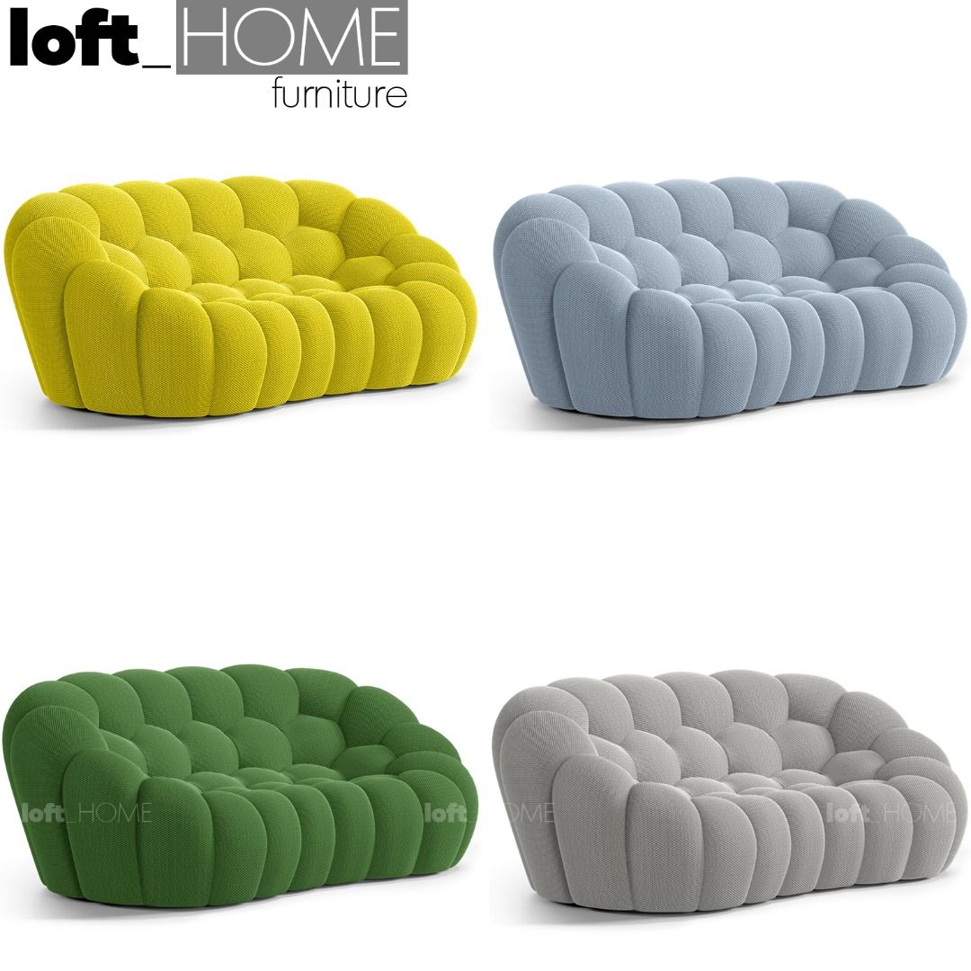 Fabric Sofa BUBBLE 2 Seater Furniture Home Living Furniture Sofas 