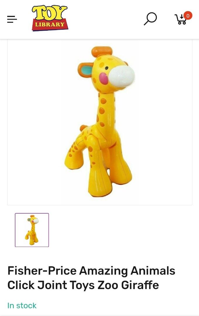 Fisher-Price Amazing Animals Click Joint Toys Zoo Giraffe,Monkey