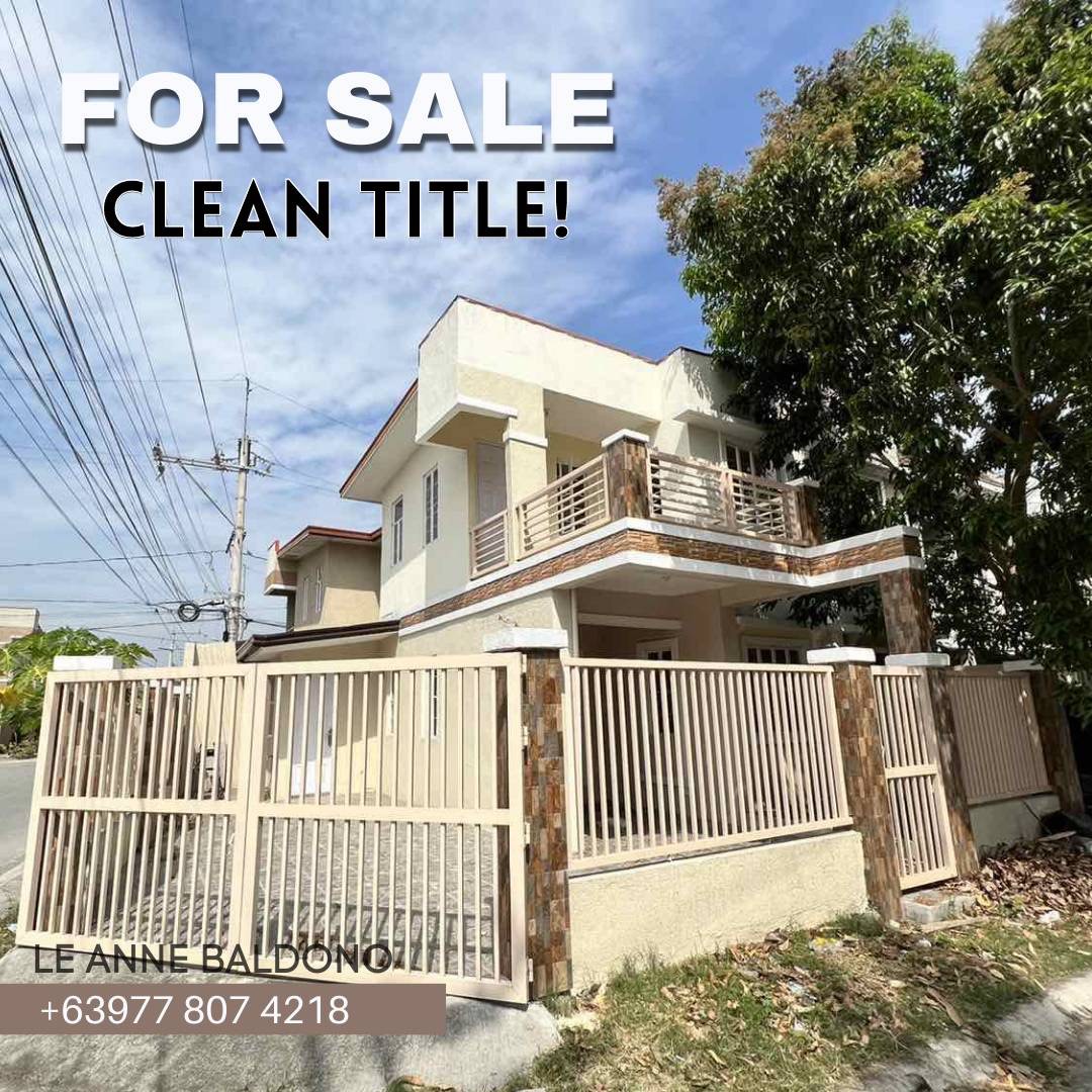 For sale! Corner lot House and lot in Lancaster new city complete clean