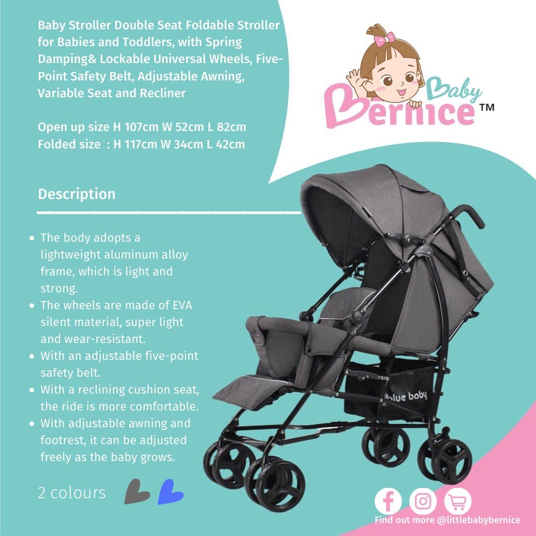 Double seat pram top