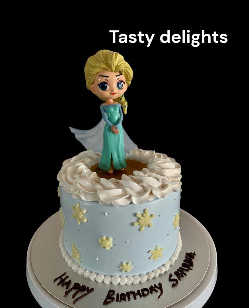 Frozen The Movie Cartoon Theme Fresh Cream Cake | Medcakes