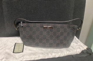 Gucci 1990’s GG Monogram Canvas Boat Pochette  Mini Bag