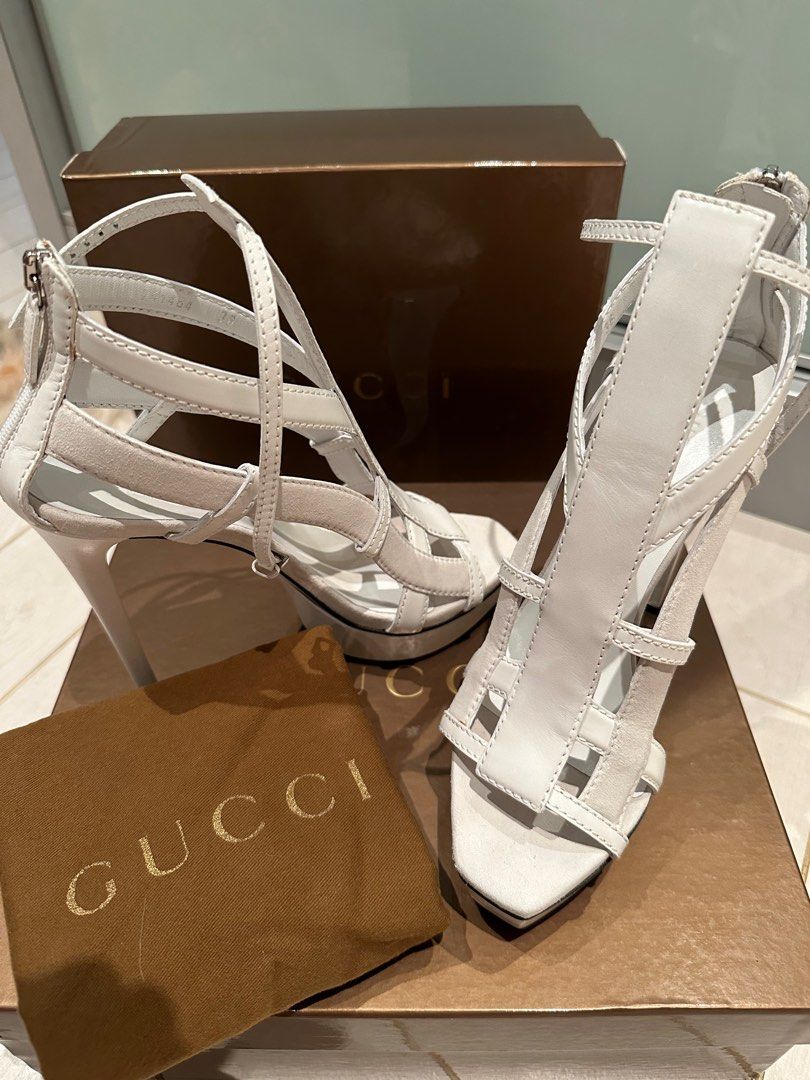 White best sale gladiator heels