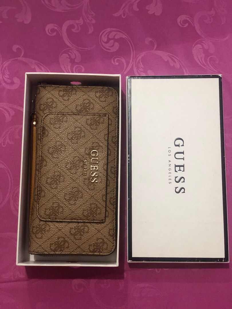 GUESS KATHRYN SLG LARGE ZIP AROUND Barang Mewah Tas Dompet di Carousell