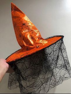 Halloween witch hat with mesh